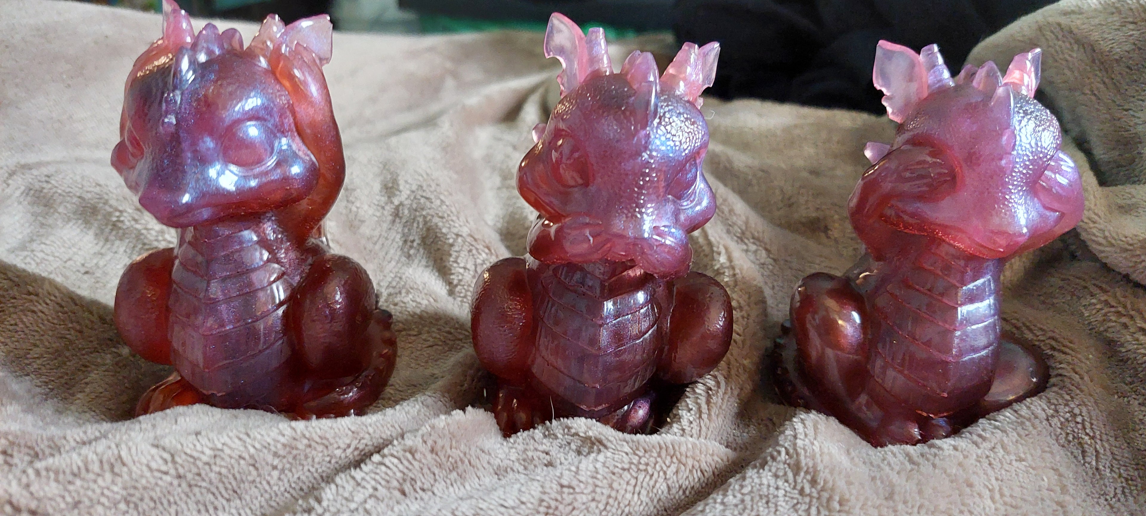 Resin Hear, See & Speak No Evil Dragon Set