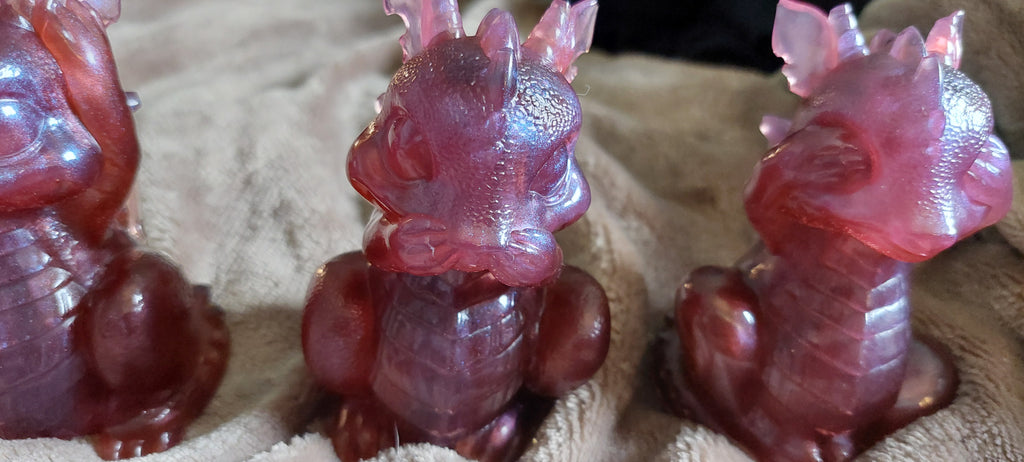 Resin Hear, See & Speak No Evil Dragon Set