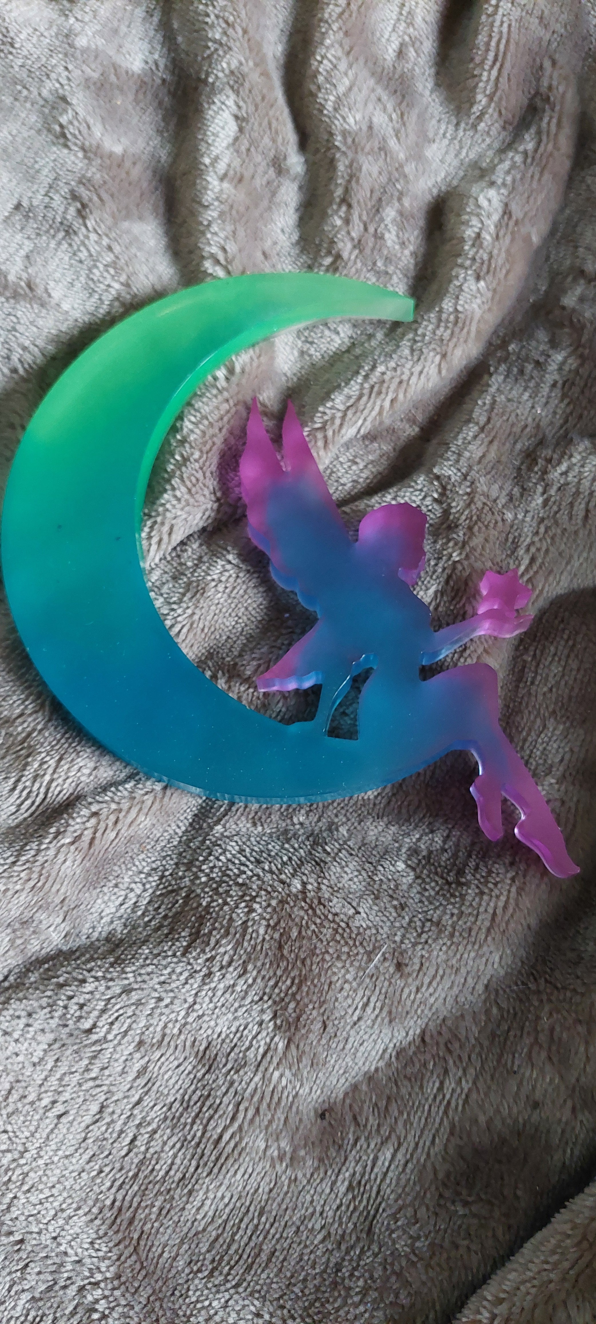 Resin Moon with Fairy
