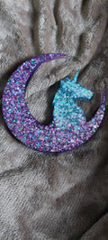 Resin Moon with Unicorn
