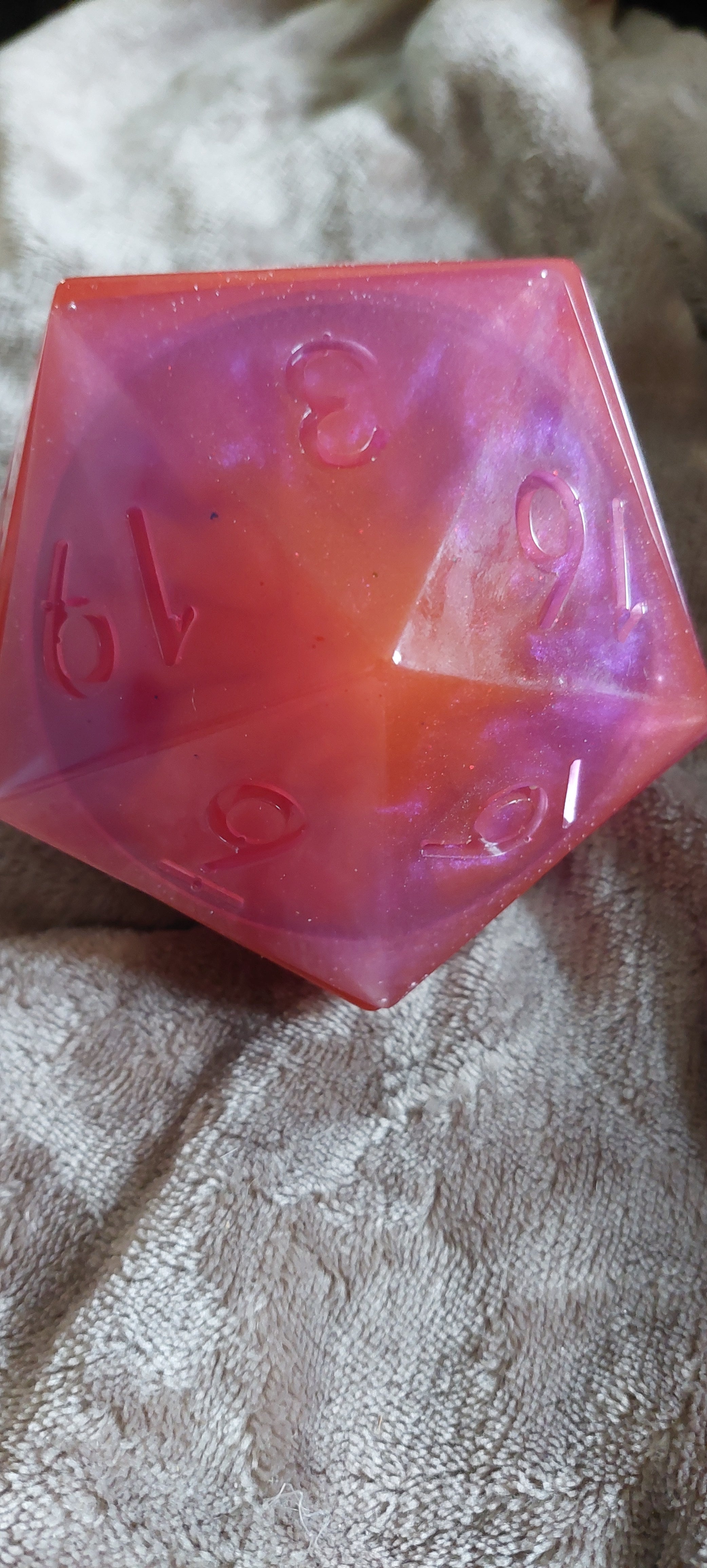 Resin Dice Jar with Dice Set