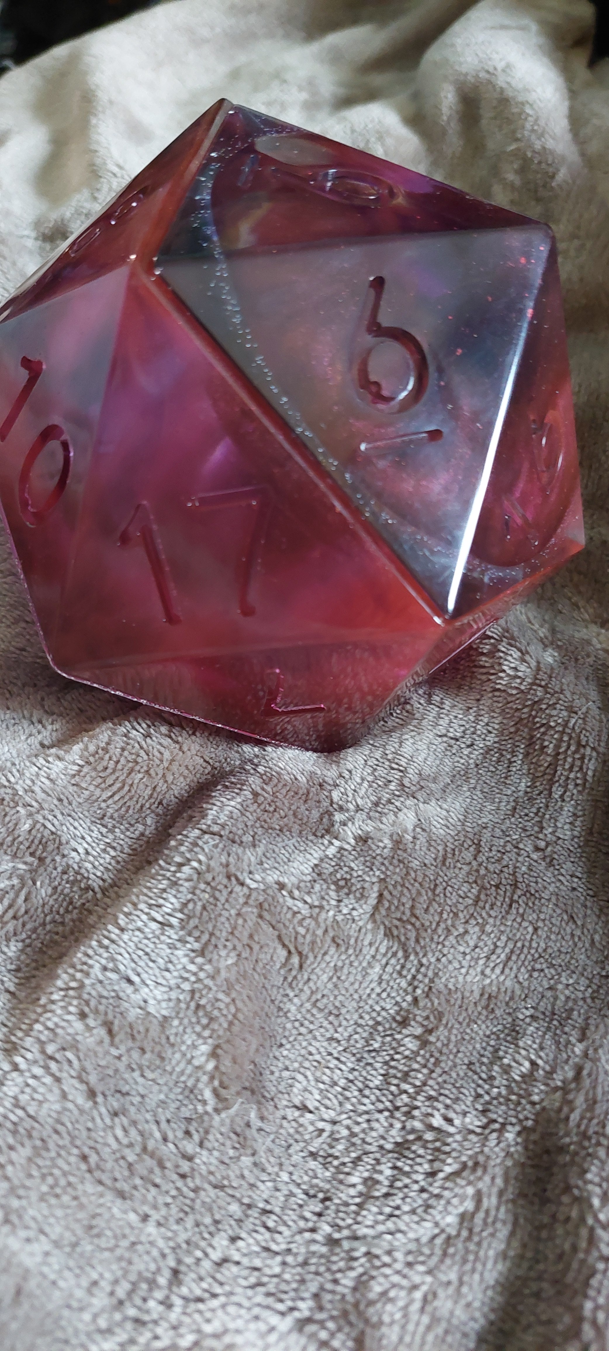 Resin Dice Jar with Dice Set