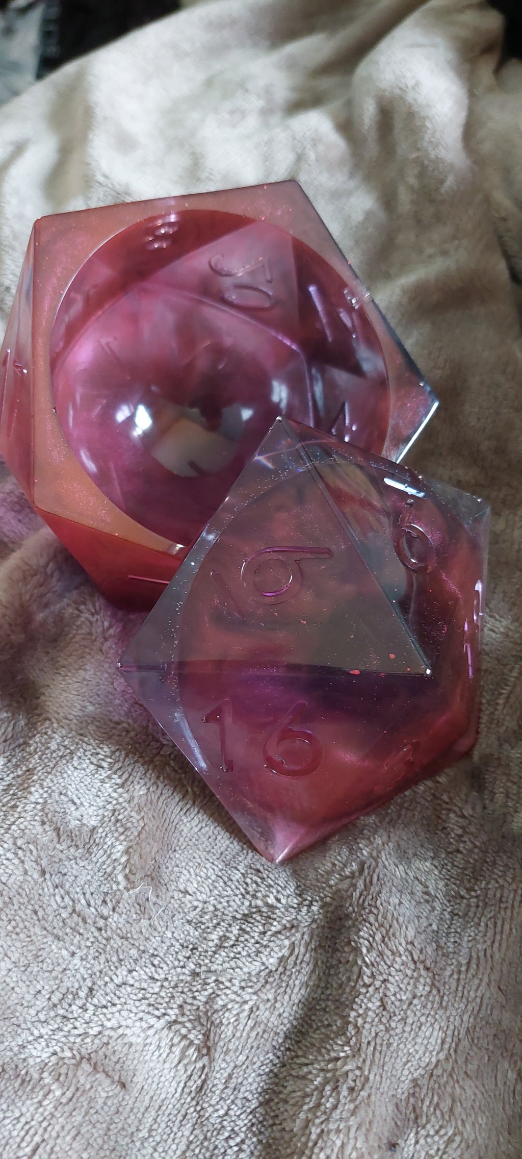 Resin Dice Jar with Dice Set