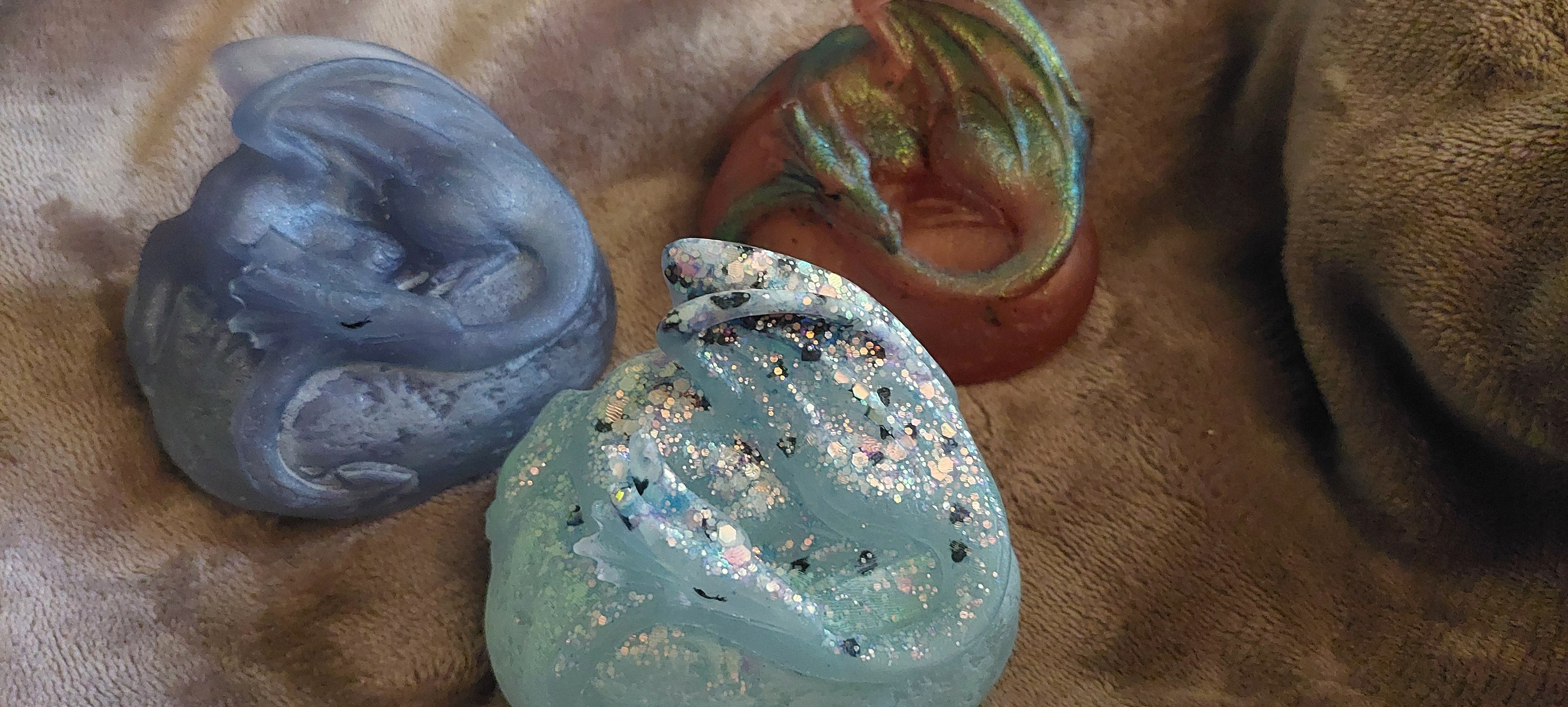 Resin Sleeping Dragon on Rock