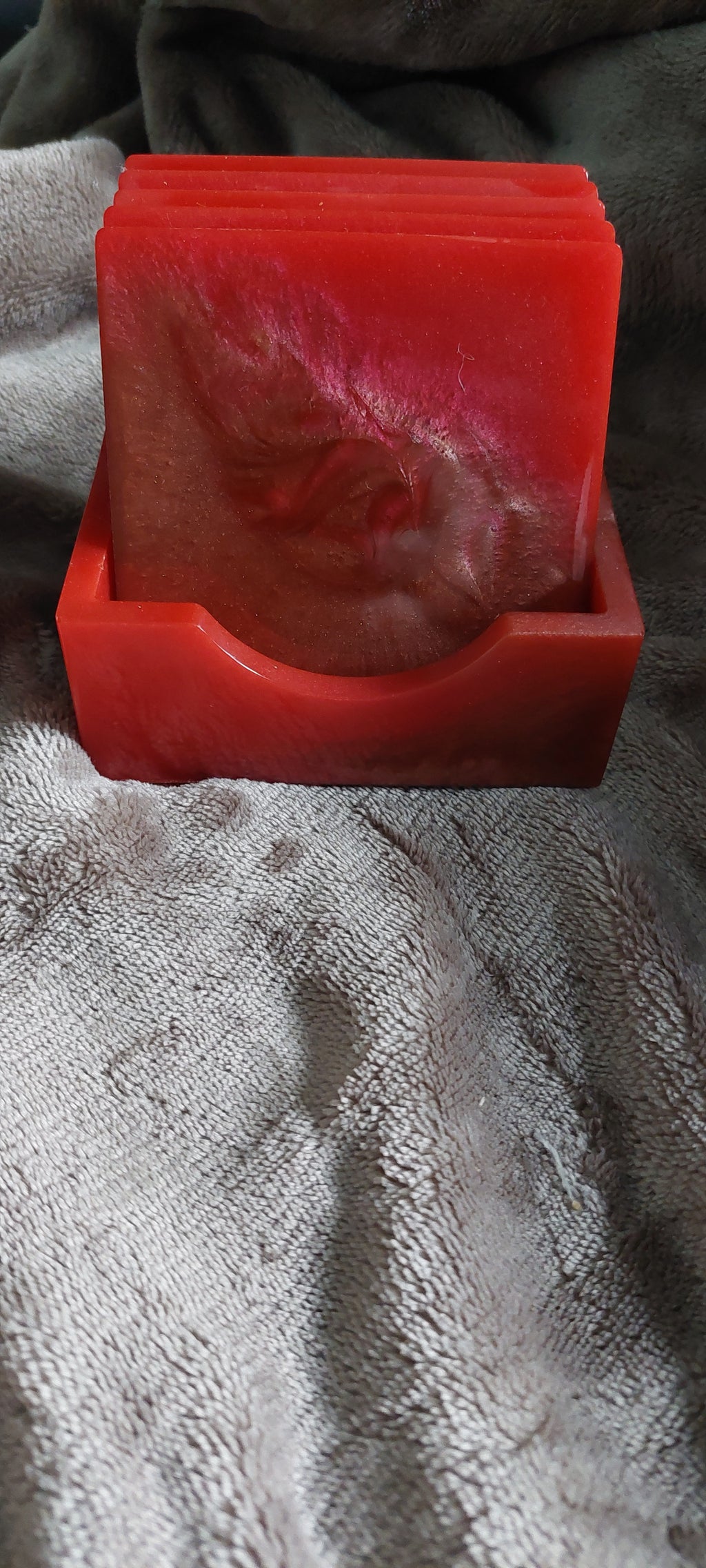 Resin Square Coaster Set – Base + 5 Coasters