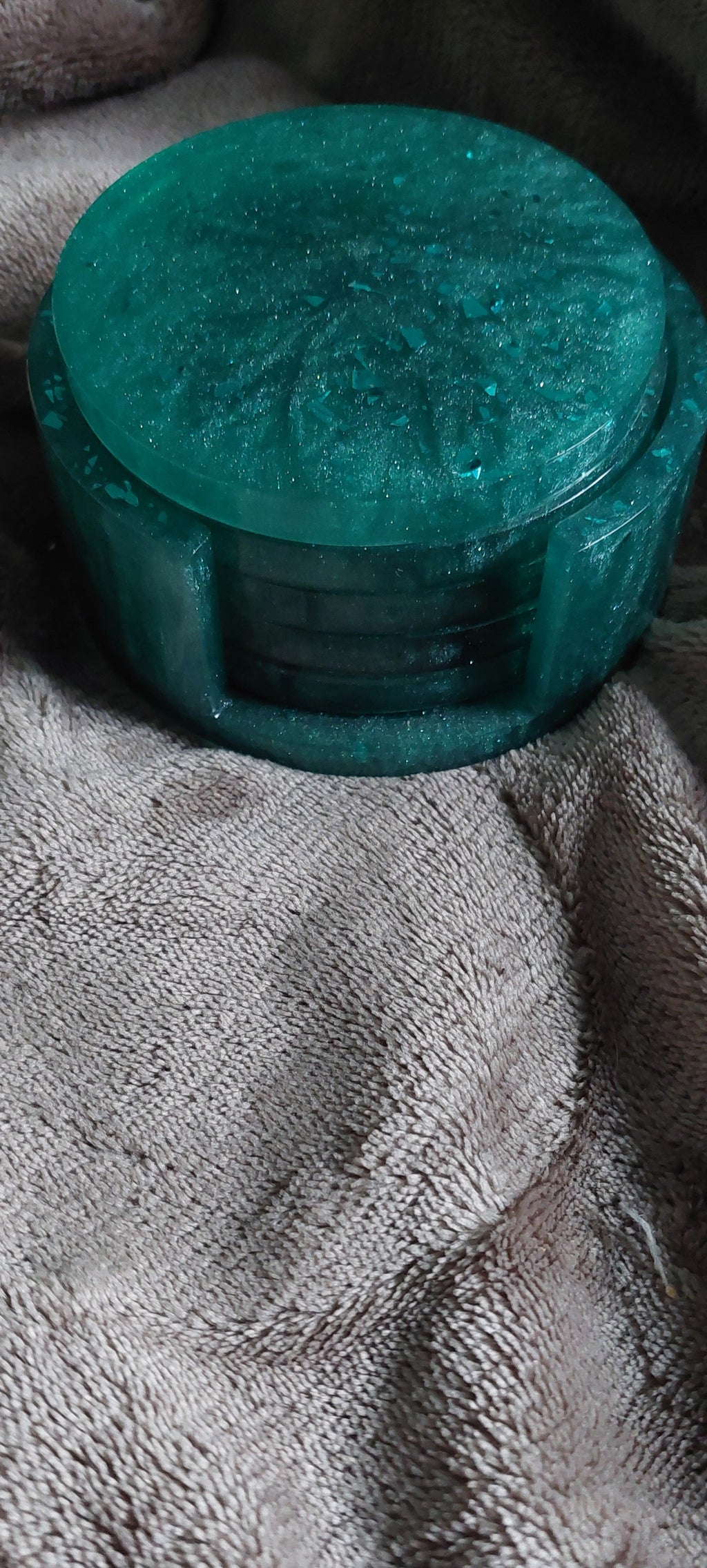 Resin Round Coaster Set – Base + 5 Coasters