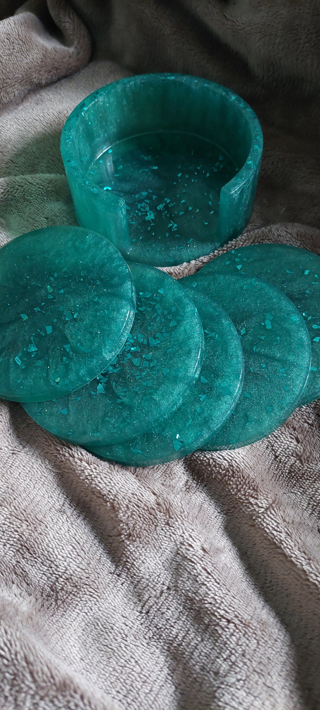 Resin Round Coaster Set – Base + 5 Coasters