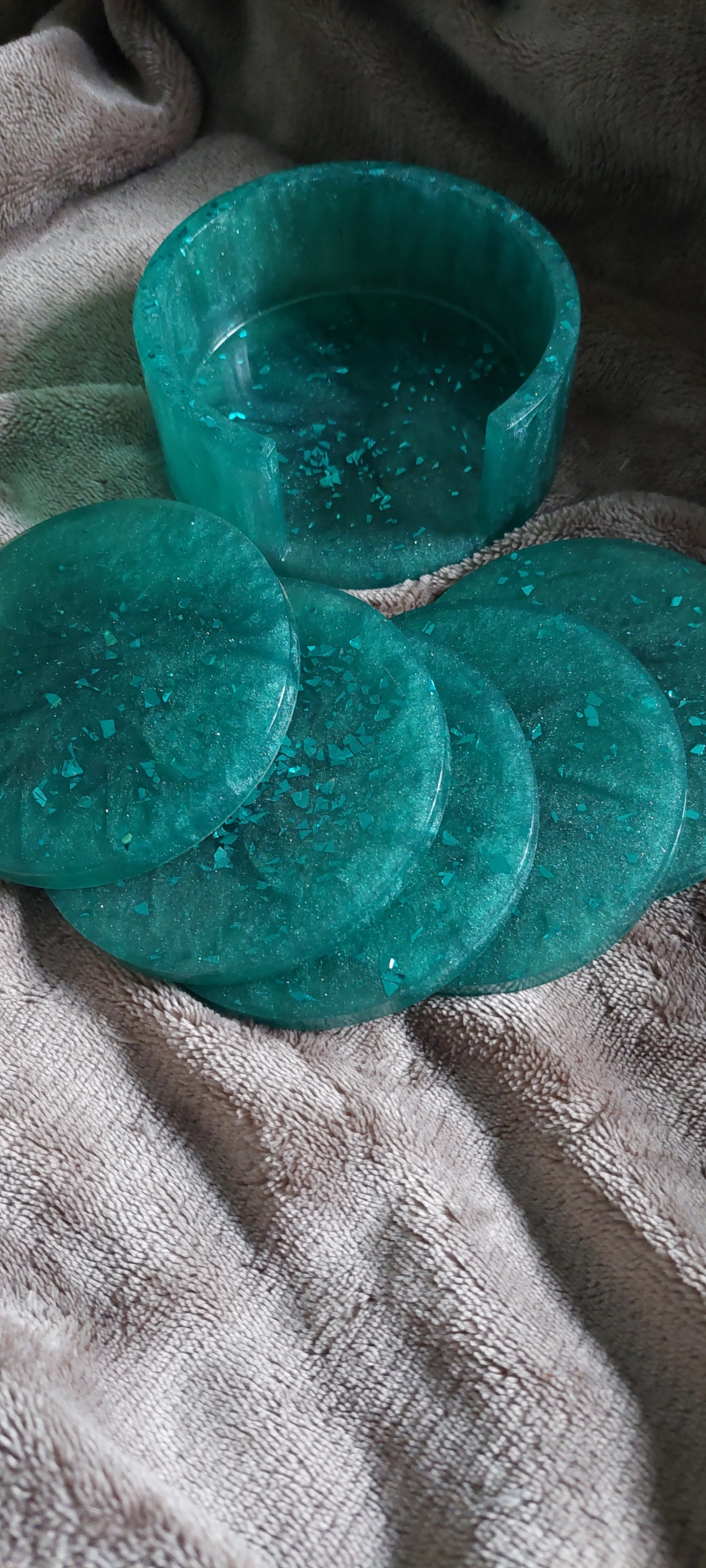 Resin Round Coaster Set – Base + 5 Coasters